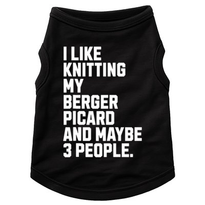 Berger Picard Dog Owner Knitting Lover Funny Knitter Doggie Tank