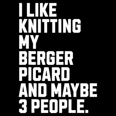Berger Picard Dog Owner Knitting Lover Funny Knitter T-Shirt