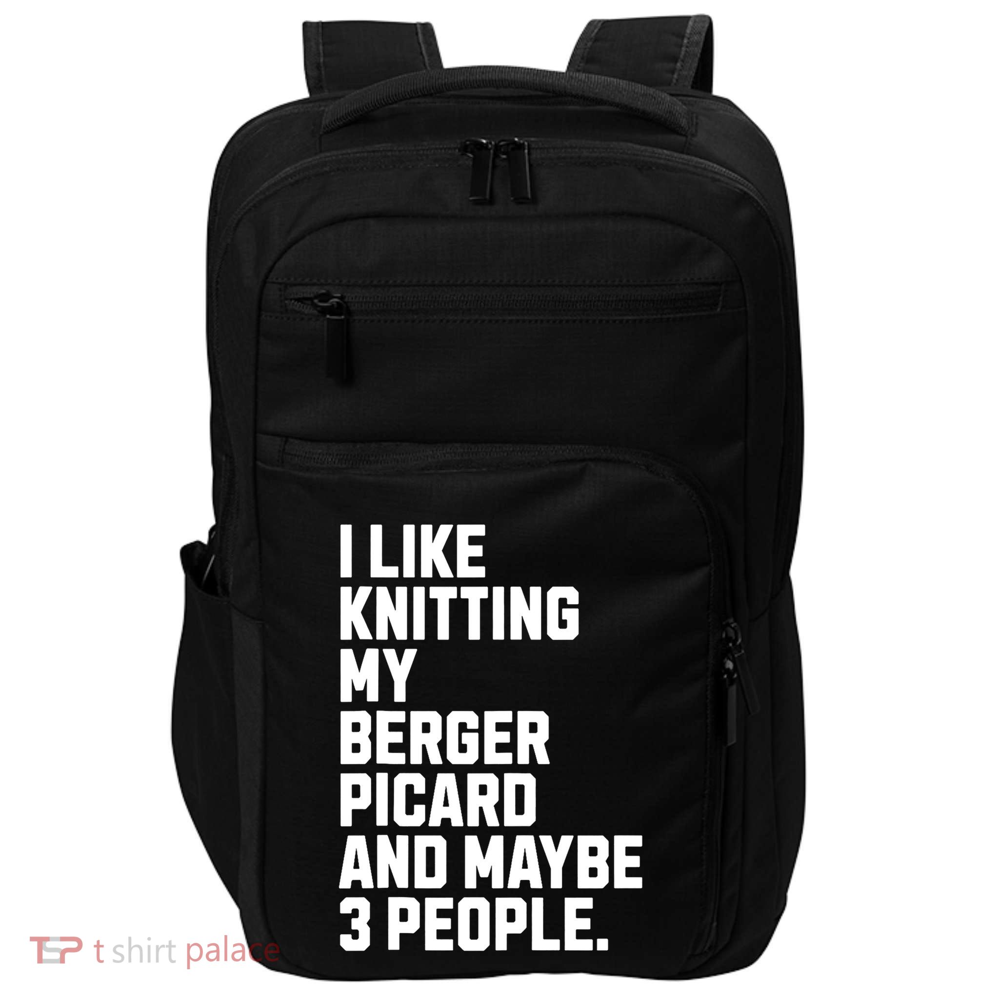 Berger Picard Dog Owner Knitting Lover Funny Knitter Impact Tech Backpack