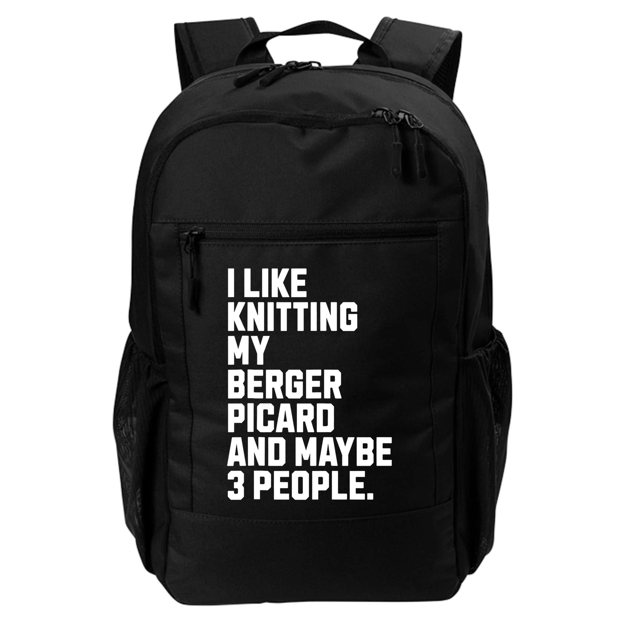Berger Picard Dog Owner Knitting Lover Funny Knitter Backpack