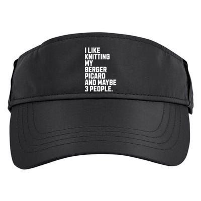 Berger Picard Dog Owner Knitting Lover Funny Knitter Adult Drive Performance Visor