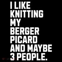 Berger Picard Dog Owner Knitting Lover Funny Knitter Flatbill Hat