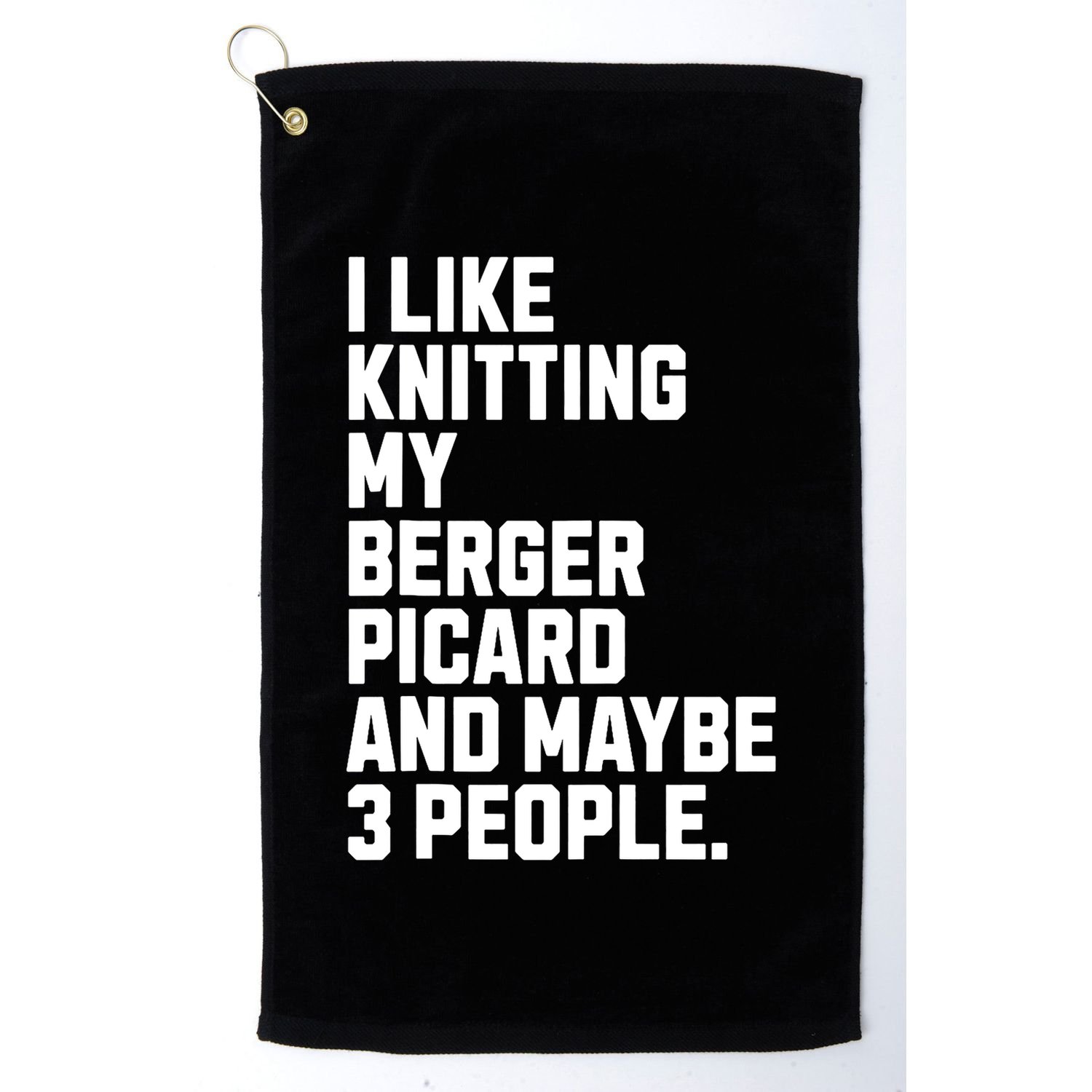 Berger Picard Dog Owner Knitting Lover Funny Knitter Golf Towel