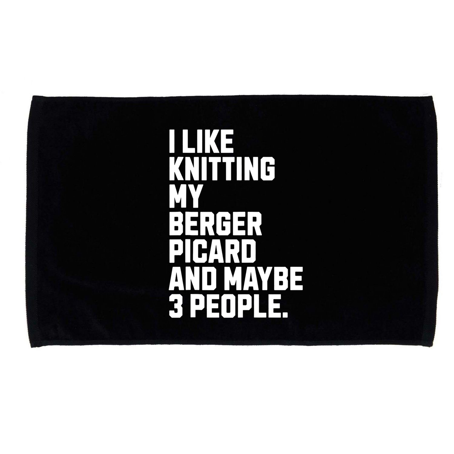 Berger Picard Dog Owner Knitting Lover Funny Knitter Microfiber Hand Towel