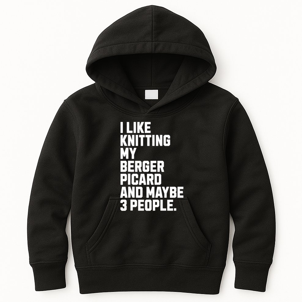 Berger Picard Dog Owner Knitting Lover Funny Knitter Kids Hoodie