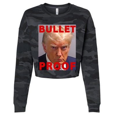 Bullet Proof Donald Trump 2024 Fight Fight Fight Trump Rally Cropped Pullover Crew