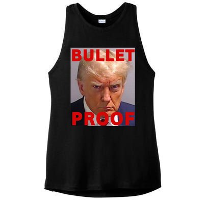 Bullet Proof Donald Trump 2024 Fight Fight Fight Trump Rally Ladies PosiCharge Tri-Blend Wicking Tank