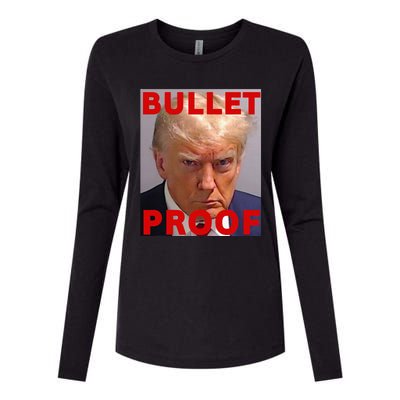 Bullet Proof Donald Trump 2024 Fight Fight Fight Trump Rally Womens Cotton Relaxed Long Sleeve T-Shirt