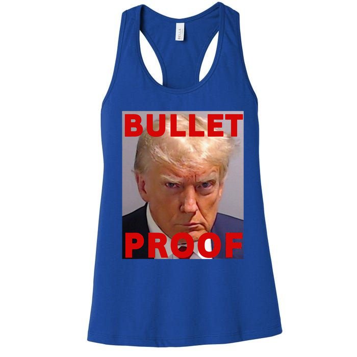 Bullet Proof Donald Trump 2024 Fight Fight Fight Trump Rally Women's Racerback Tank