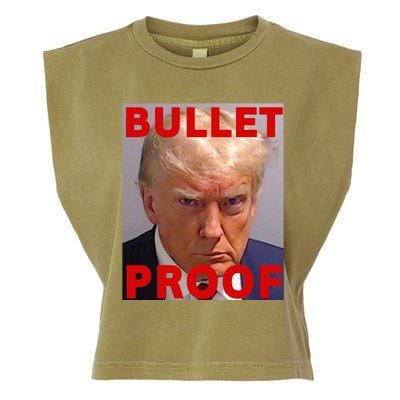 Bullet Proof Donald Trump 2024 Fight Fight Fight Trump Rally Garment-Dyed Women's Muscle Tee