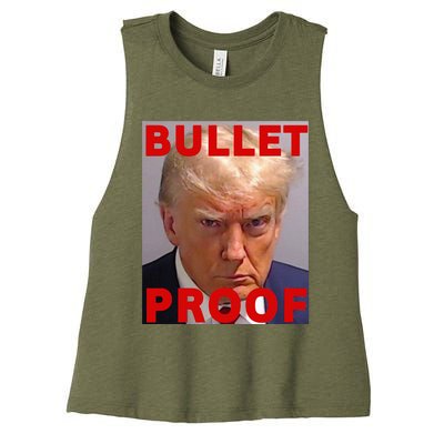 Bullet Proof Donald Trump 2024 Fight Fight Fight Trump Rally Women's Racerback Cropped Tank