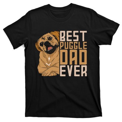 Best Puggle Dad Ever Cute Animal Dog Owner Puggle T-Shirt