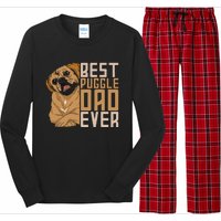 Best Puggle Dad Ever Cute Animal Dog Owner Puggle Long Sleeve Pajama Set