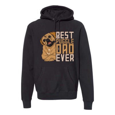 Best Puggle Dad Ever Cute Animal Dog Owner Puggle Premium Hoodie