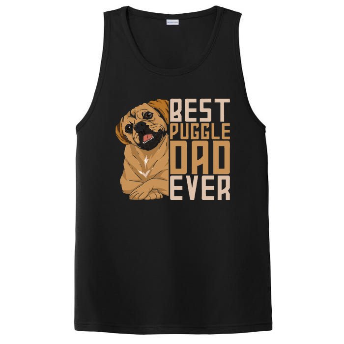 Best Puggle Dad Ever Cute Animal Dog Owner Puggle PosiCharge Competitor Tank