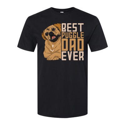 Best Puggle Dad Ever Cute Animal Dog Owner Puggle Softstyle CVC T-Shirt