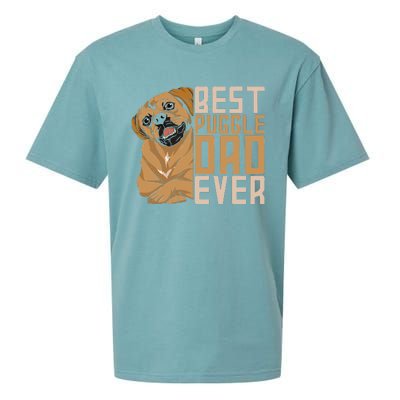 Best Puggle Dad Ever Cute Animal Dog Owner Puggle Sueded Cloud Jersey T-Shirt