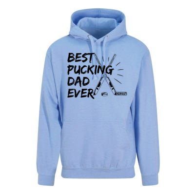 Best Pucking Dad Ever Pun For Your Ice Hockey Dad Meaningful Gift Unisex Surf Hoodie