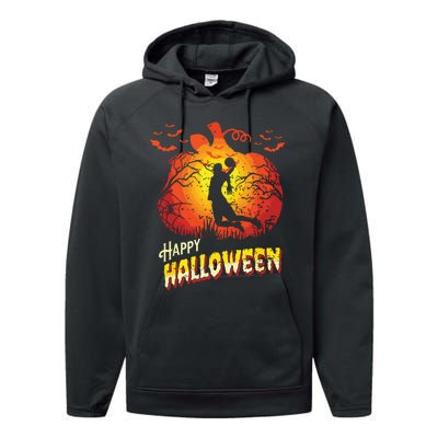 Basketball Player Dunk Silhouette Halloween Basketball Fan Performance Fleece Hoodie