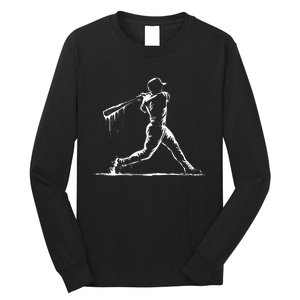 Baseball Player Drip Long Sleeve Shirt