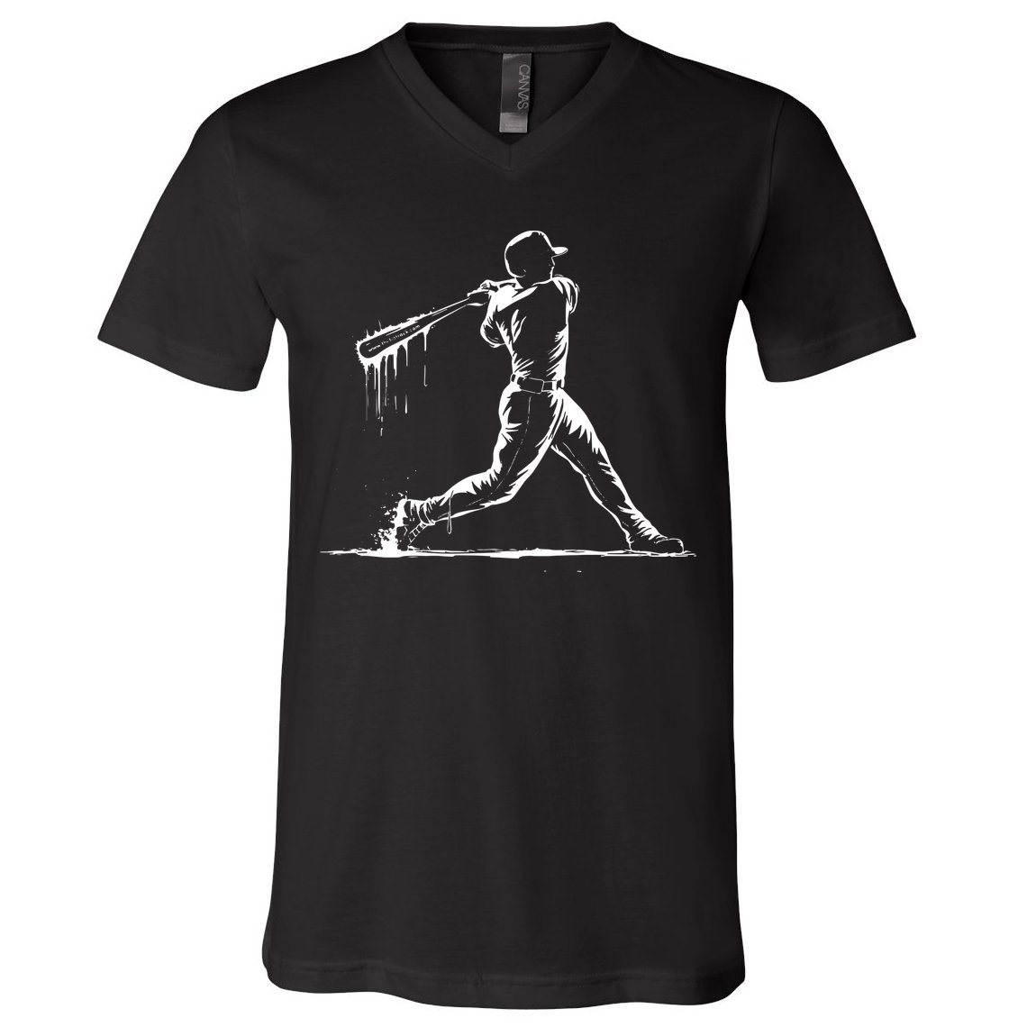 Baseball Player Drip V-Neck T-Shirt