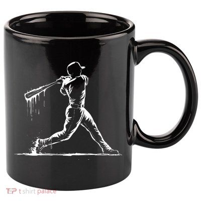 Baseball Player Drip 11oz C Handle Ceramic Mug