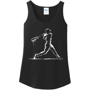 Baseball Player Drip Ladies Essential Tank