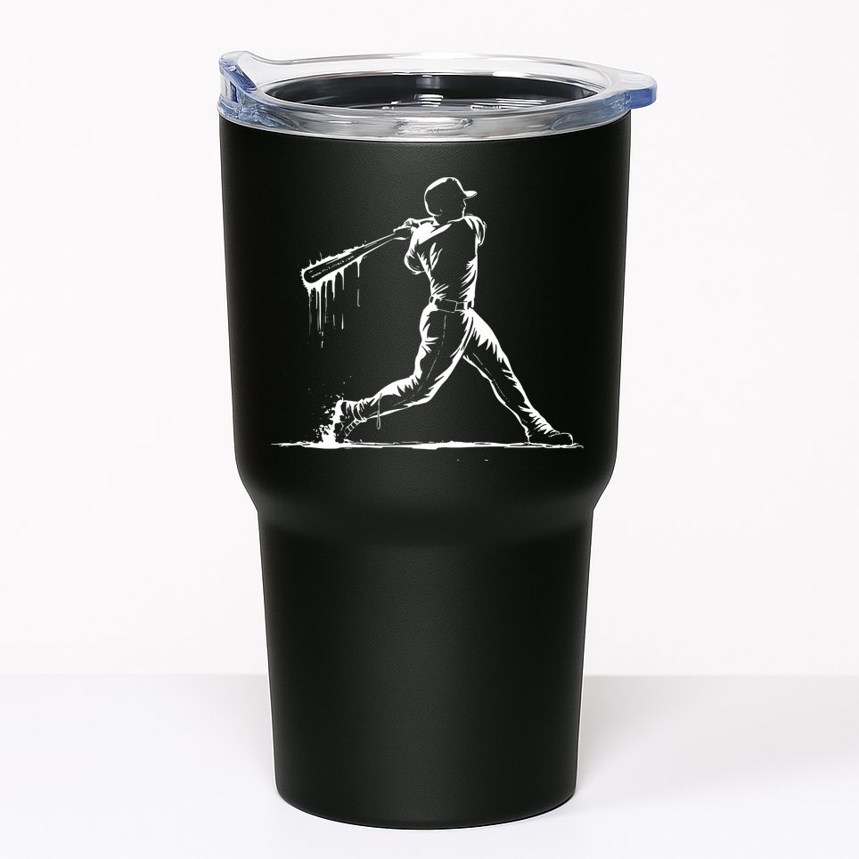 Baseball Player Drip Tumbler