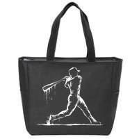 Baseball Player Drip Zip Tote Bag