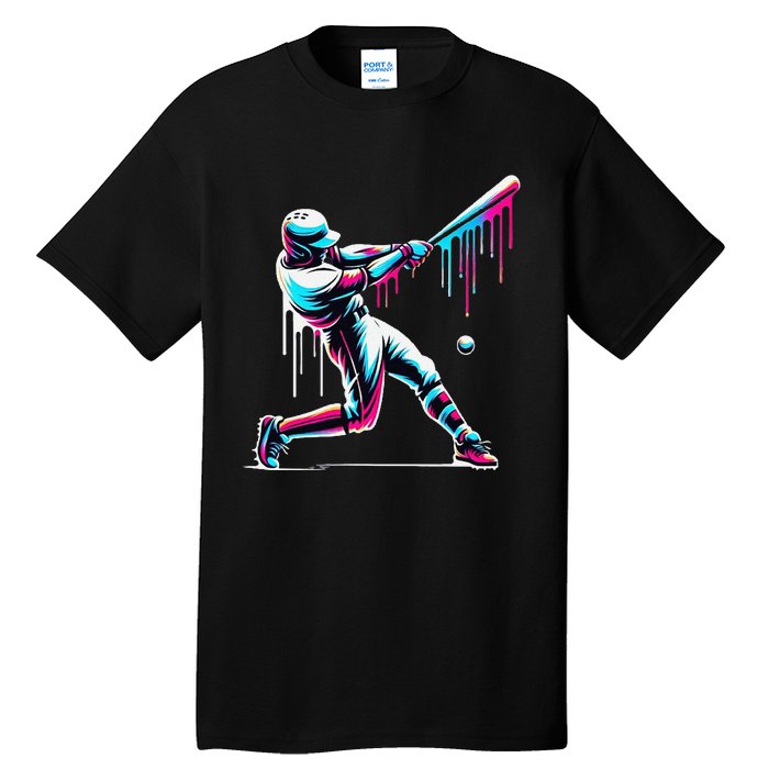 Baseball Player Drip Gift Tall T-Shirt