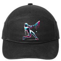 Baseball Player Drip Gift 7-Panel Snapback Hat