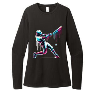 Baseball Player Drip Gift Womens CVC Long Sleeve Shirt