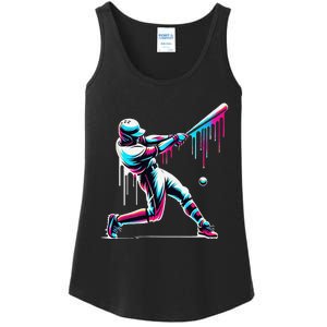 Baseball Player Drip Gift Ladies Essential Tank