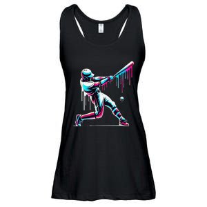 Baseball Player Drip Gift Ladies Essential Flowy Tank