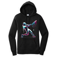 Baseball Player Drip Gift Women's Pullover Hoodie