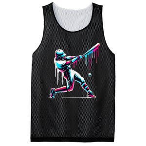 Baseball Player Drip Gift Mesh Reversible Basketball Jersey Tank