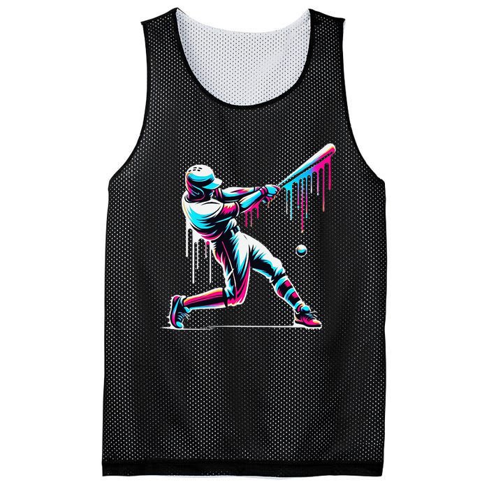 Baseball Player Drip Gift Mesh Reversible Basketball Jersey Tank