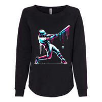 Baseball Player Drip Gift Womens California Wash Sweatshirt