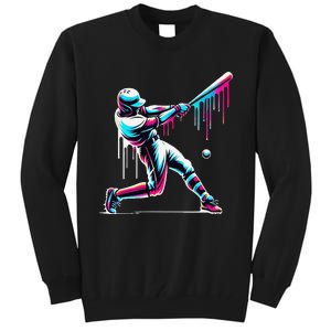 Baseball Player Drip Gift Tall Sweatshirt