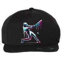 Baseball Player Drip Gift Wool Snapback Cap