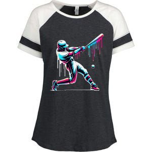 Baseball Player Drip Gift Enza Ladies Jersey Colorblock Tee