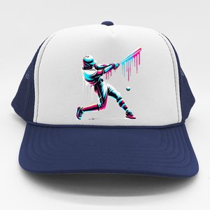 Baseball Player Drip Gift Trucker Hat