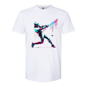 Baseball Player Drip Gift Softstyle CVC T-Shirt