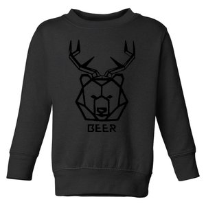 Bear plus Deer Equals Beer Hunting Animal Beer Drinking Toddler Sweatshirt