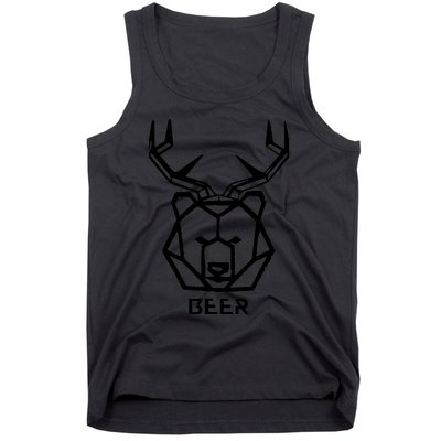 Bear plus Deer Equals Beer Hunting Animal Beer Drinking Tank Top