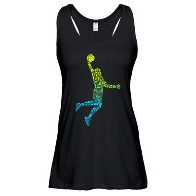 Basketball Players Dunking Ladies Essential Flowy Tank