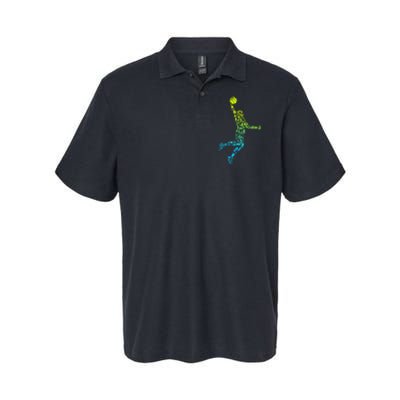 Basketball Players Dunking Softstyle Adult Sport Polo