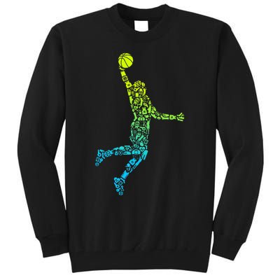 Basketball Players Dunking Tall Sweatshirt