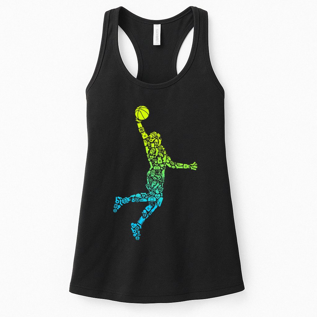 Basketball Players Dunking Womens Tank Top