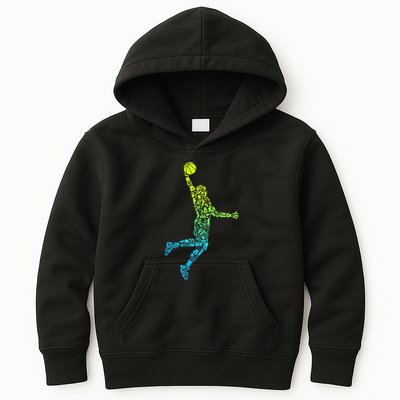 Basketball Players Dunking Kids Hoodie